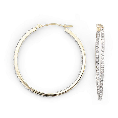 Diamond Fascination™ Earrings, 31.9mm Round Hoops