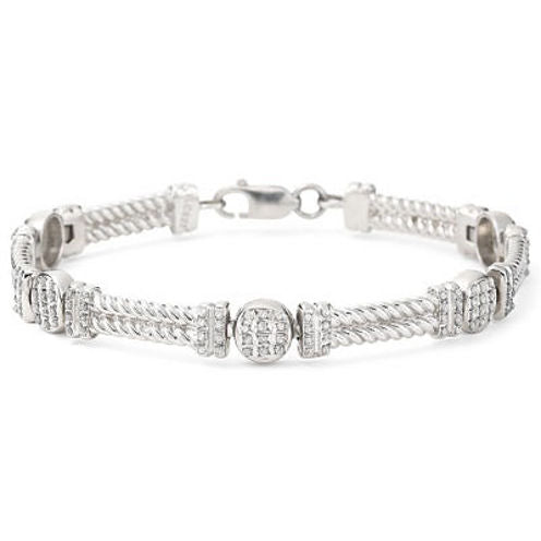 Diamond Fascination™ Cable Bracelet Sterling