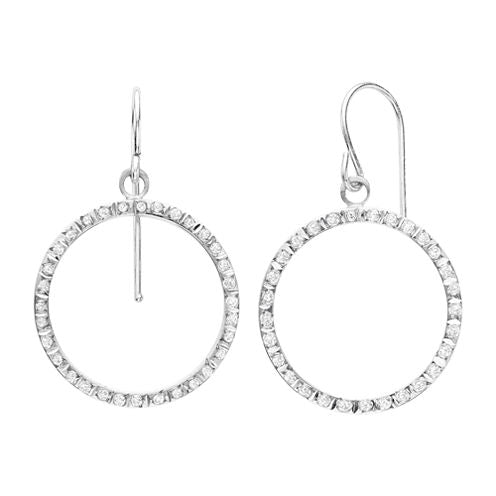 Diamond Fascination™ 14K White Gold Open Teardrop Earrings