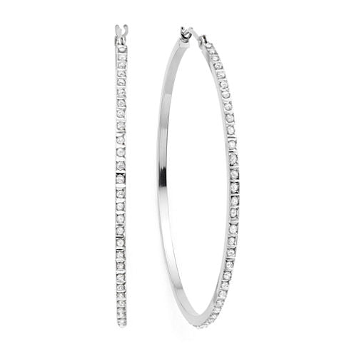 Diamond Fascination™ 14K Gold Round Hoop Earrings