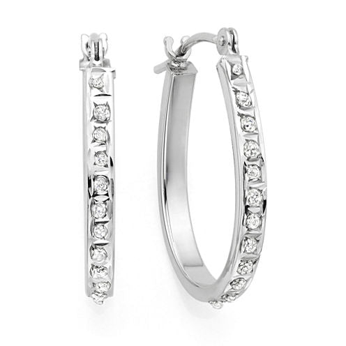 Diamond Fascination™ 14K Gold Diamond Accent Hoop Earrings