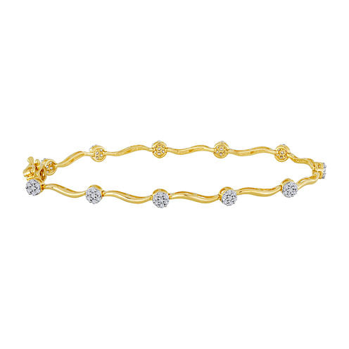 diamond blossom 1/4 CT. T.W. Diamond Cluster Bracelet