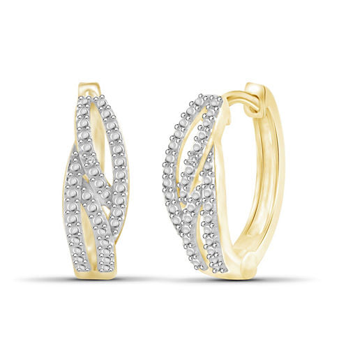 Diamond Accent White Diamond 17.9mm Round Hoop Earrings