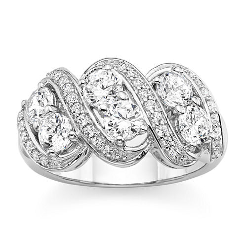 DiamonArt® Cubic Zirconia Sterling Silver Ring