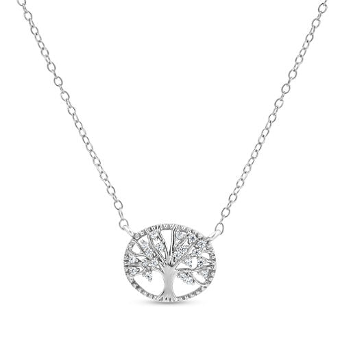 Diamonart Womens 1/4 CT. T.W. Lab Created White Cubic Zirconia Sterling Silver Round Pendant Necklace