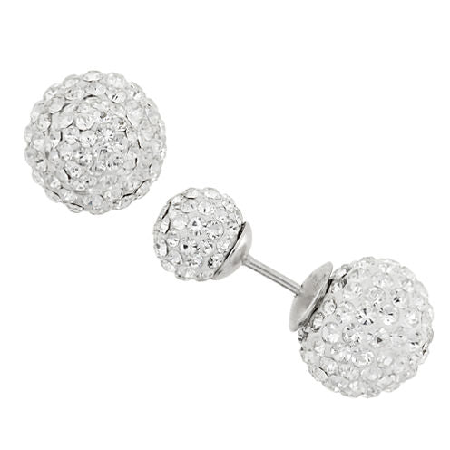 Diamonart 1/3 CT. T.W. Lab Created White Cubic Zirconia Sterling Silver 11mm Stud Earrings