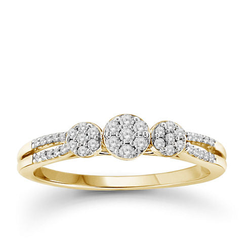 Diamond 10K Yellow Gold Ring