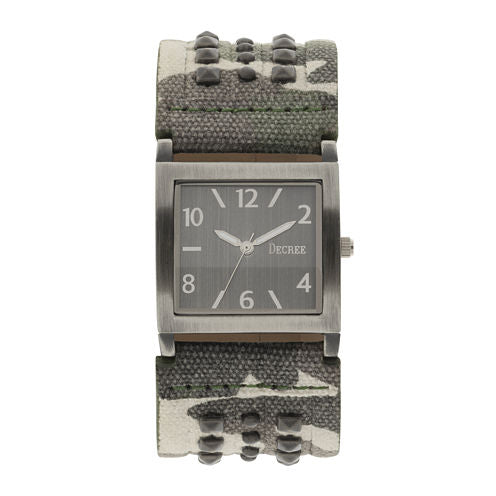 Decree® Womens Camo Stud Bracelet Watch