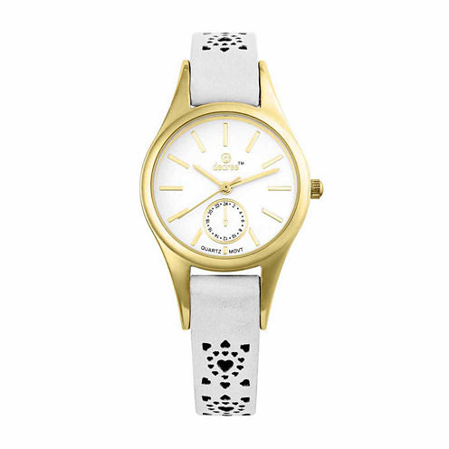 Decree Womens White Strap Watch-Pt1072gdwt