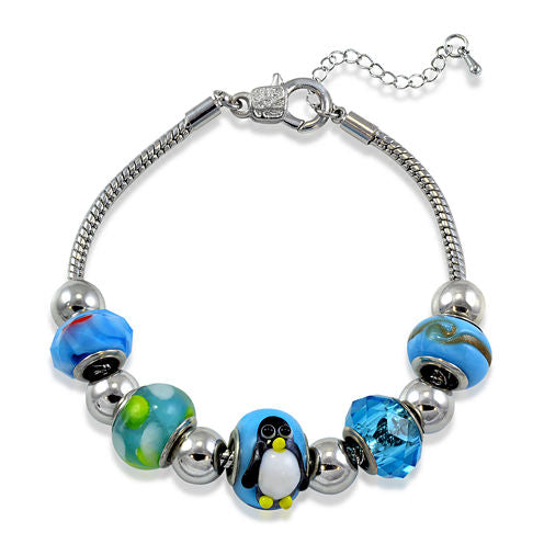 Dazzling Designs™ Penguin Artisan Bead Bracelet