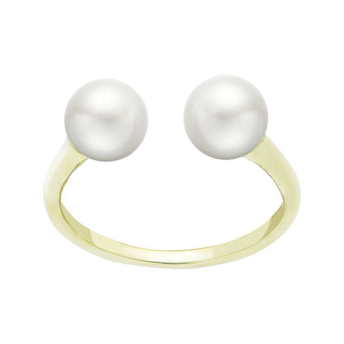 Cultured Freshwater Pearl 14K Yellow Gold Open Ring