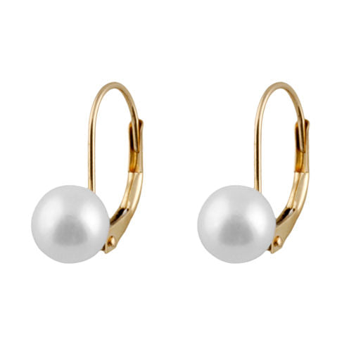 CULTURED AKOYA PEARLS 14K Gold Drop Earrings