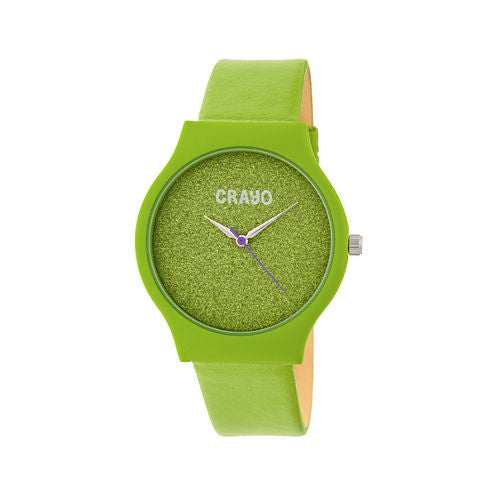 Crayo Unisex Green Strap Watch-Cracr4503