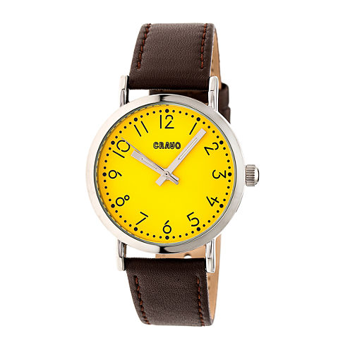 Crayo Pride Unisex Brown Strap Watch-Cracr3803