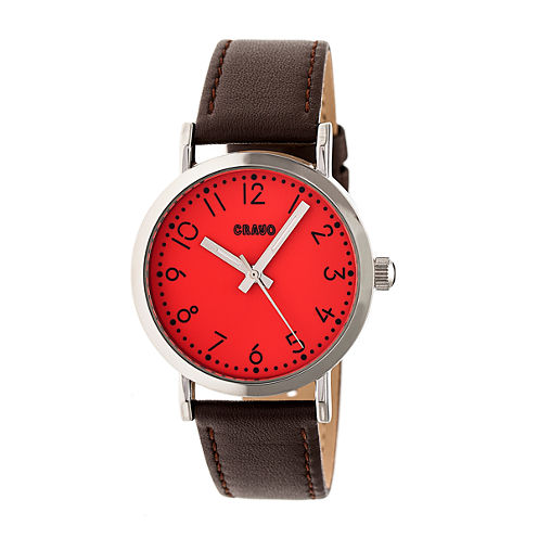 Crayo Pride Unisex Brown Strap Watch-Cracr3801