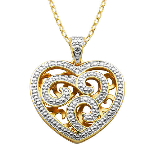 Classic Treasures™ Diamond Accent Heart Pendant Necklace