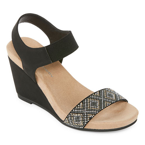 CL by Laundry Talia Beaded Wedge Sandals