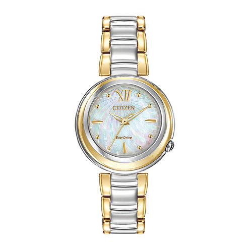 Citizen® Eco-Drive® Sunrise Womens Two-Tone Bracelet Watch