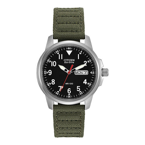 Citizen® Eco-Drive® Mens Military Green Watch BM8180-03E