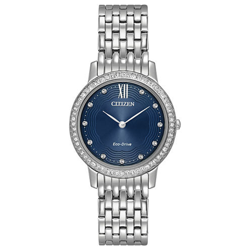 Citizen Womens Silver Tone Bracelet Watch-Ex1480-58l