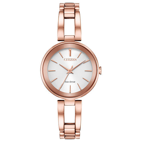 Citizen Womens Rose Goldtone Bangle Watch-Em0633-53a