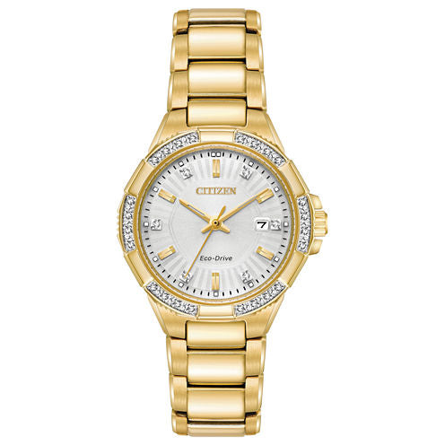 Citizen Womens Gold Tone Bracelet Watch-Ew2462-51a