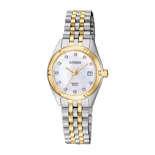 Citizen Quartz Womens Two Tone Bracelet Watch-Eu6054-58d