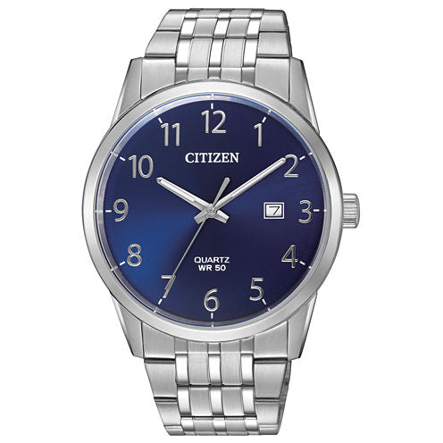 Citizen Quartz Mens Silver Tone Bracelet Watch-Bi5000-52l