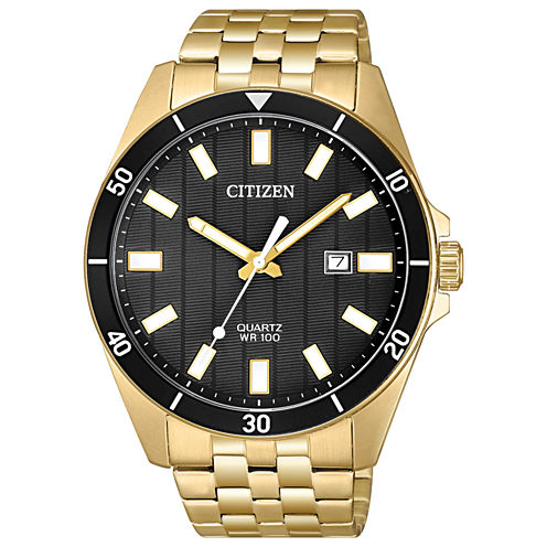 Citizen Quartz Mens Gold Tone Bracelet Watch-Bi5052-59e