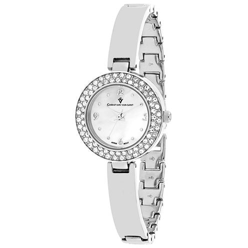 Christian Van Sant Womens Silver Tone Bracelet Watch-Cv8610