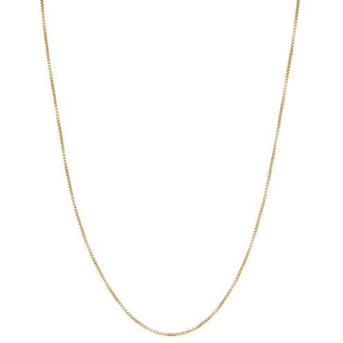 Children's 14K Yellow Gold over Silver Box Chain Necklace