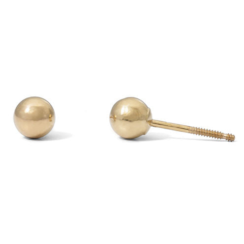 Children's 14K Yellow Gold 4mm Ball Stud Earrings