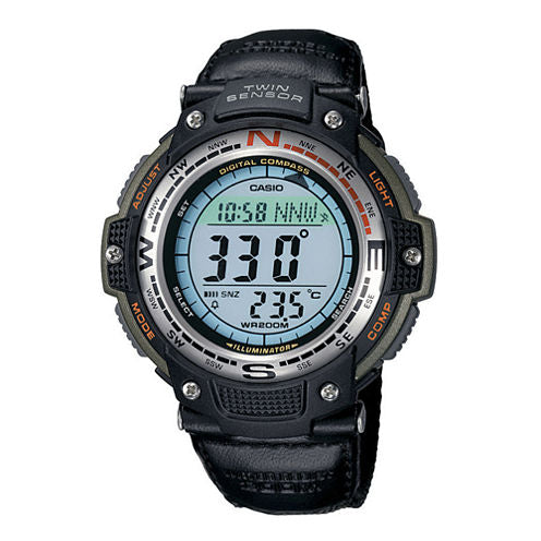 Casio® Twin Sensor Mens Compass/Thermometer Digital Sport Watch SGW100B-3V