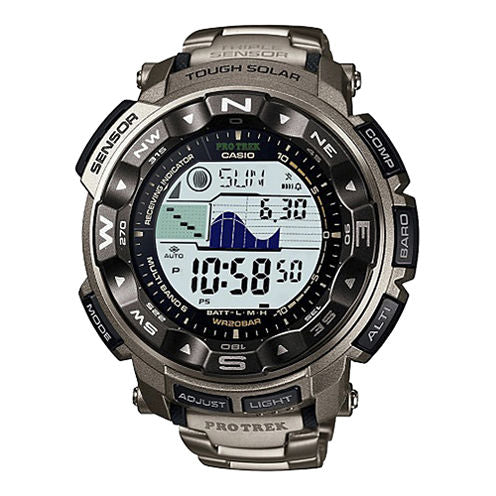 Casio® Pro Trek Pathfinder Mens Triple Sensor Titanium Watch PRW2500T-7CR