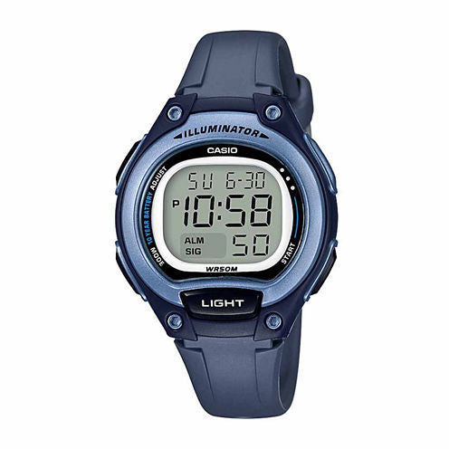 Casio Table Illuminator Womens Blue Strap Watch-Lw203-2avpb