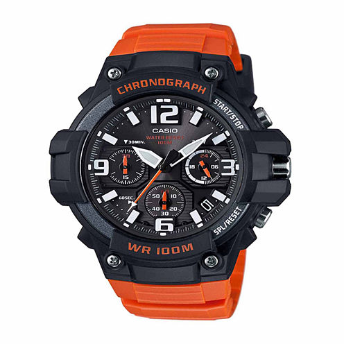 Casio Mens Orange Strap Watch-Mcw100h-4av