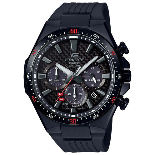 Casio Mens Black Strap Watch-Eqs800cpb-1av