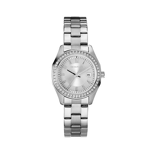 Caravelle Womens Silver Tone Bracelet Watch-43m120