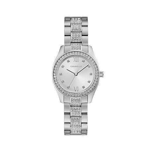 Caravelle Womens Silver Tone Bracelet Watch-43l212