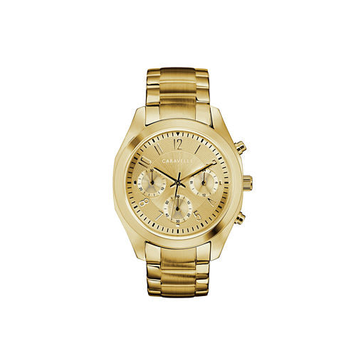 Caravelle Womens Gold Tone Bracelet Watch-44l238