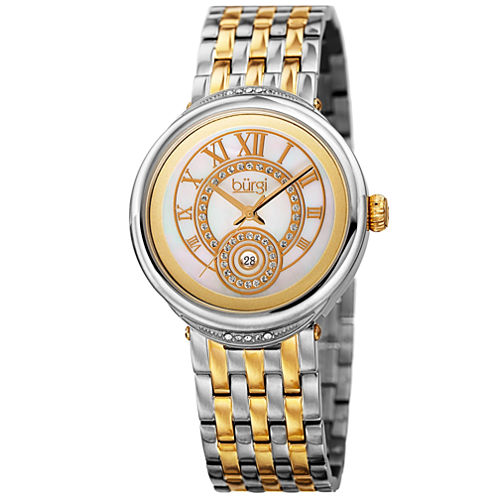 Burgi Unisex Two Tone Bracelet Watch-B-164ttg