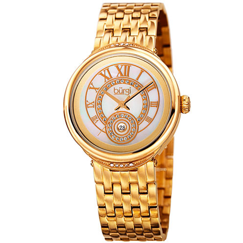 Burgi Unisex Gold Tone Bracelet Watch-B-164yg