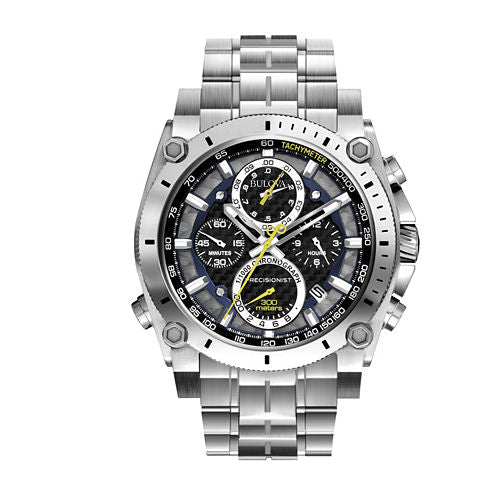 Bulova® Mens Precisionist Chronograph Silver-Tone Watch 96B175