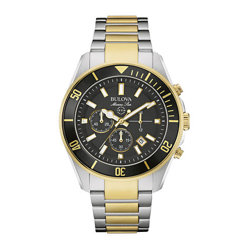 Bulova® Marine Star Mens Two-Tone Stainless Steel Watch 98B249