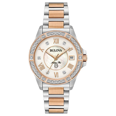 Bulova Womens Two Tone Bracelet Watch-98r234