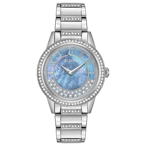 Bulova Womens Silver Tone Bracelet Watch-96l260