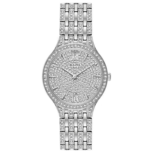 Bulova Womens Silver Tone Bracelet Watch-96l243