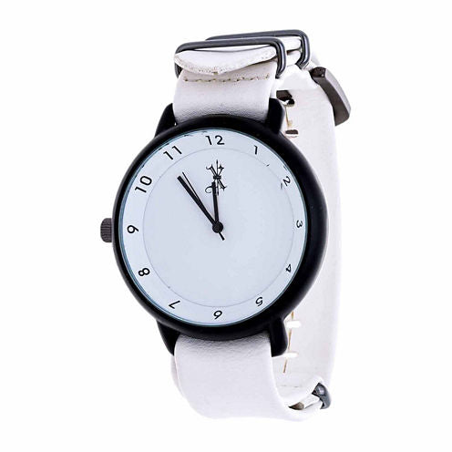 Brooklyn Exchange Mens White Strap Watch-Nwl378875bk-Wt