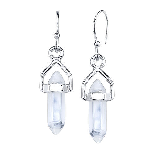 Bridge Jewelry Clear Drop Earrings