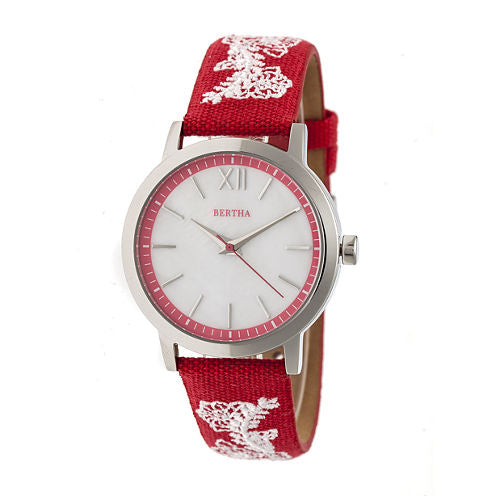 Bertha Unisex Red Strap Watch-Bthbr7301